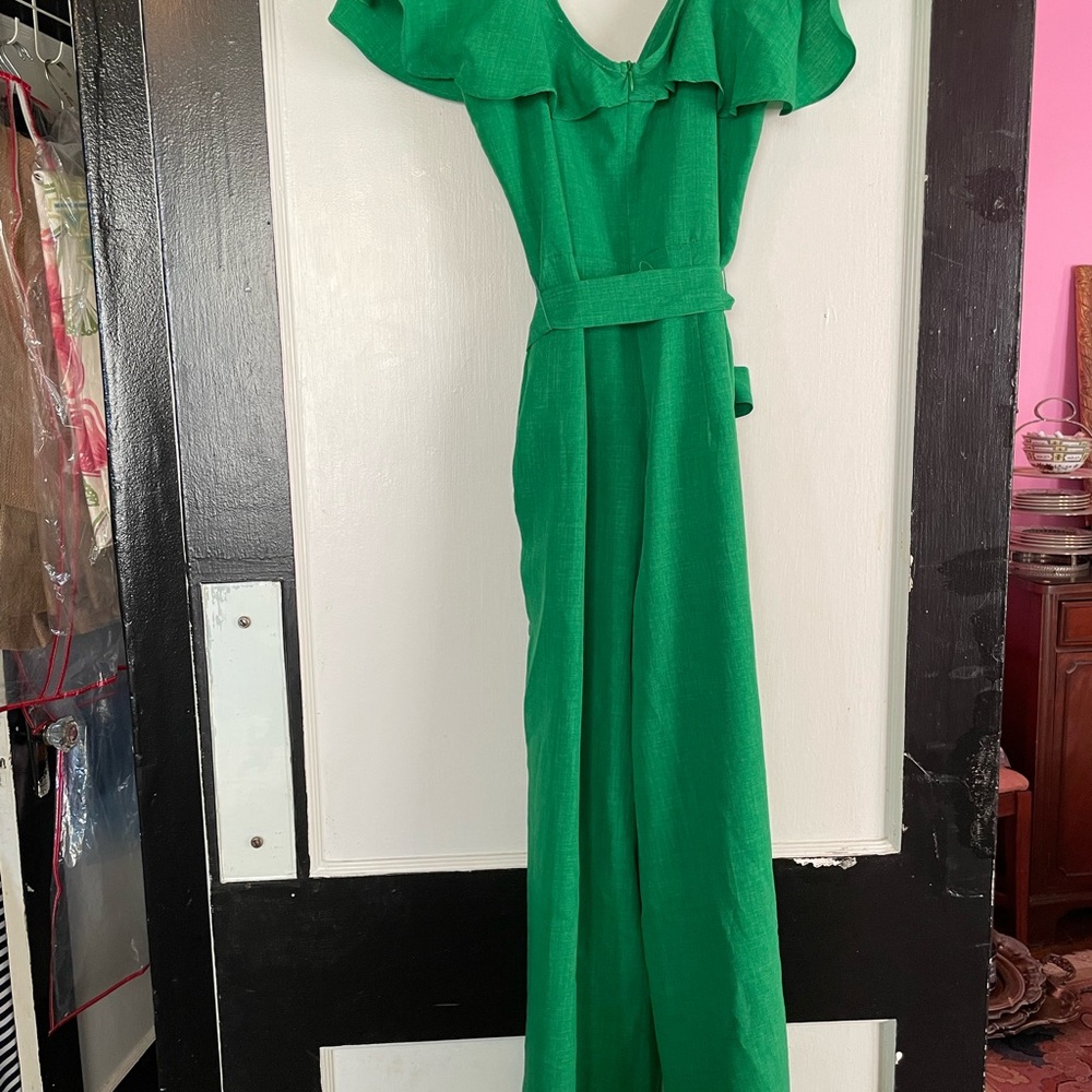 Green jumpsuit